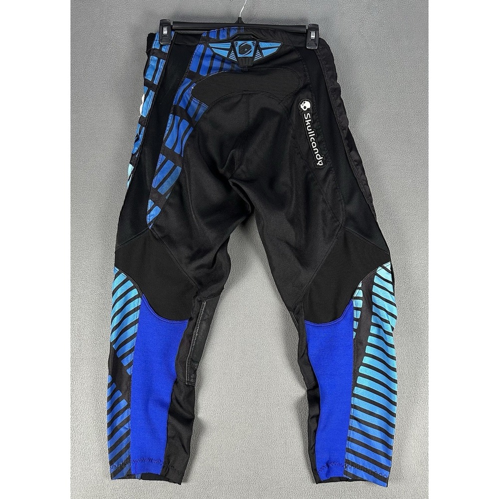 Answer Racing Skullcandy Motocross Pants Mens 34 Blue Black Y2K Moto Racing BMX - Picture 2 of 8